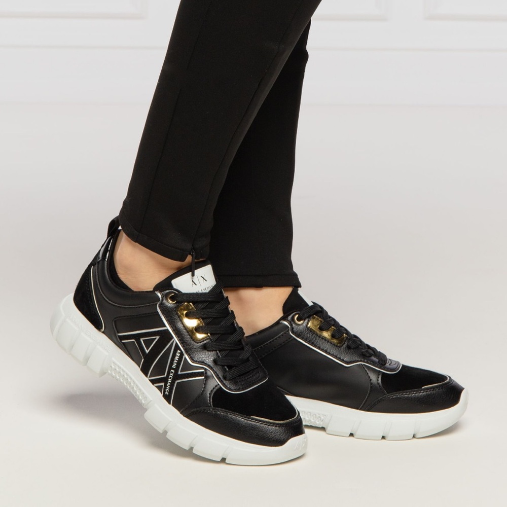AX Armani Exchange Women's Black Sneakers. Size:8